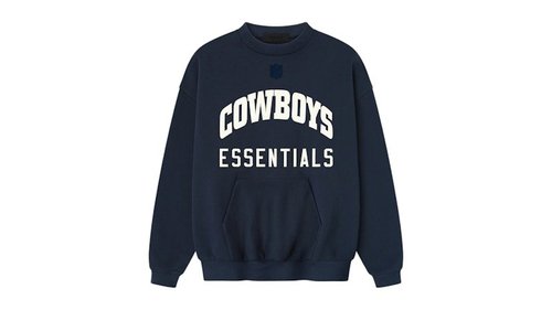 Fear of God Essentials Cowboys Sport Crewneck Sweatshirt - Dark Sapphire - 192NF256522F