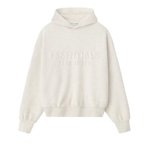 Fear of God Essentials Embossed Essentials Classic Hoodie - Oatmeal Heather - 192HO256212F