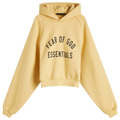 Fear of God ESSENTIALS Fleece Cropped Hoodie 'Amber