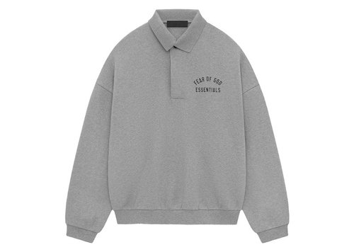 Fear of God Essentials Fleece Polo - Dark Heather - 192BT244391F