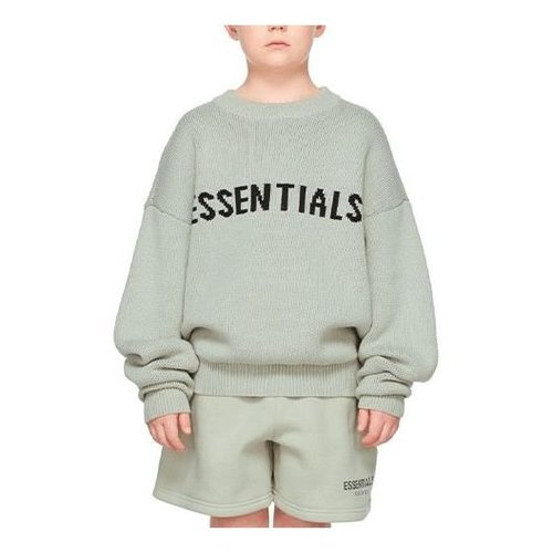 Fear of God Essentials FW21 Green/Concrete Pullover Sweater - FOG-FW21-131