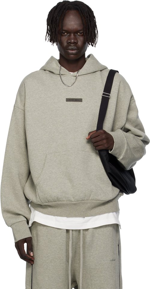 Fear of God Essentials Classic Fleece Hoodie - Concrete Heather - 192SP252055F
