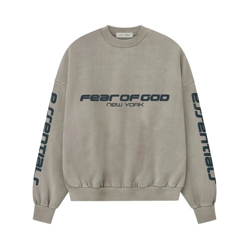 Fear of God Essentials Heavy Fleece Cropped Relaxed Sweatshirt - Smoke Grey - 192HO256891F