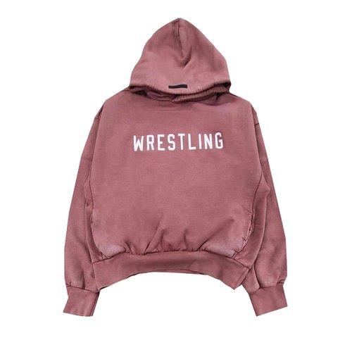 Fear of God Essentials Heavy Fleece Vintage Shrunken Hoodie - Crimson - 192BT246216F