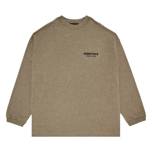 Fear of God Essentials Jersey Long-Sleeve Shirt - Heather Gray - 125HO244379F