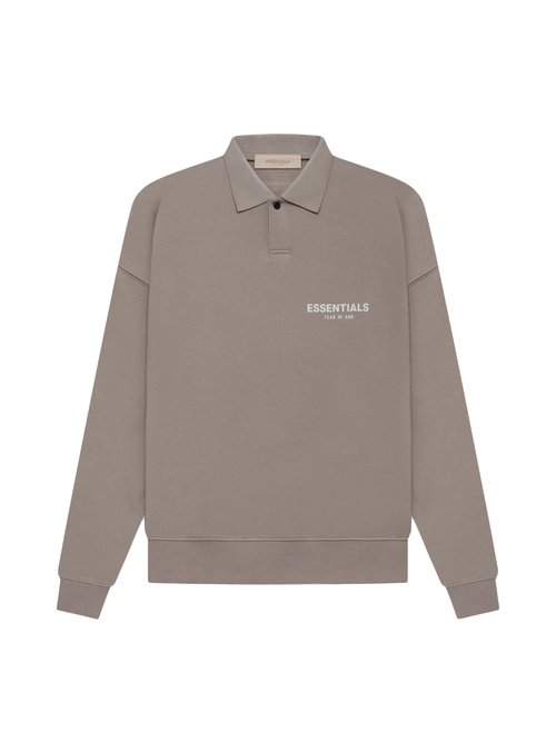 fear of god essentials logo tee desert taupe