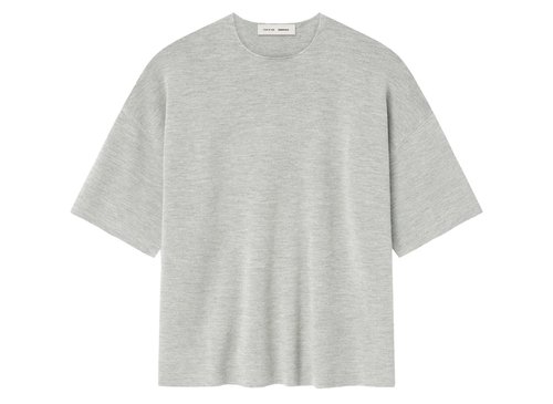 Fear of God Essentials Merino Short Sleeve Tee Shirt - Concrete Heather - 192SP256485F