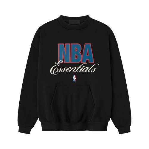 Fear of God Essentials NBA 90s Crewneck Sweatshirt - Black - 192NB256801F