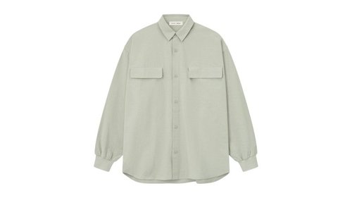 Fear of God Essentials Oxford Shirt - Abbey Stone - 186SP254426F