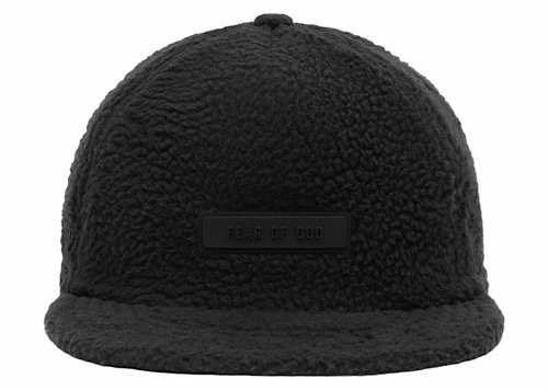 Fear of God Essentials Polar Fleece Baseball Cap SS24 - Jet Black