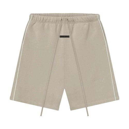 Fear of God Essentials Relaxed Fleece Sweatshort With Piping - Timber/Cloud White - 160SP254551F