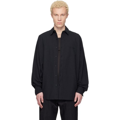 Fear of God ESSENTIALS Signature Button Up Shirt - Vintage Black - 186SP264392F