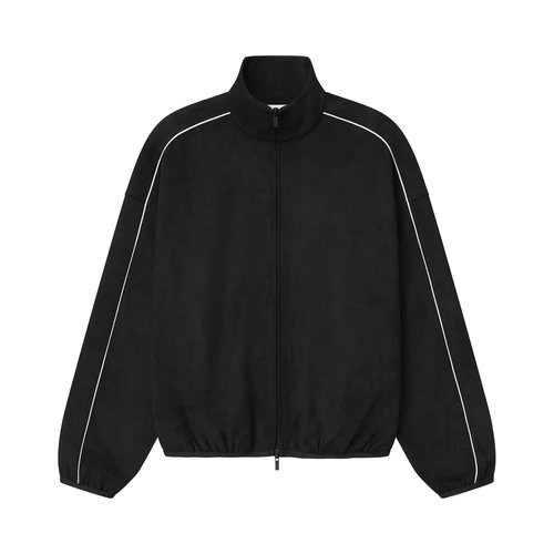 Fear of God Essentials Signature Modern Track With Piping Jacket - Vintage Black - 192SP266941F