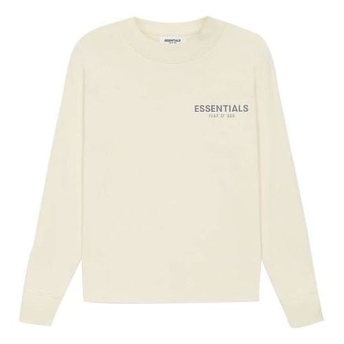 Fear of God Essentials SS21 Long Sleeve Tee Buttercream/Cream - FOG-SS21-521