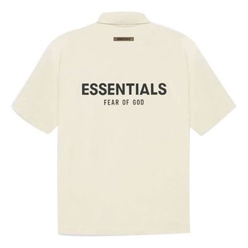 Fear of God Essentials SS21 Polo Shirt - Beige/White - FOG-SS21-552