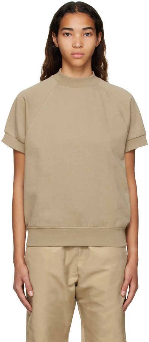Fear of God ESSENTIALS Tan Cotton Sweatshirt - Oak - 192BT213033FW