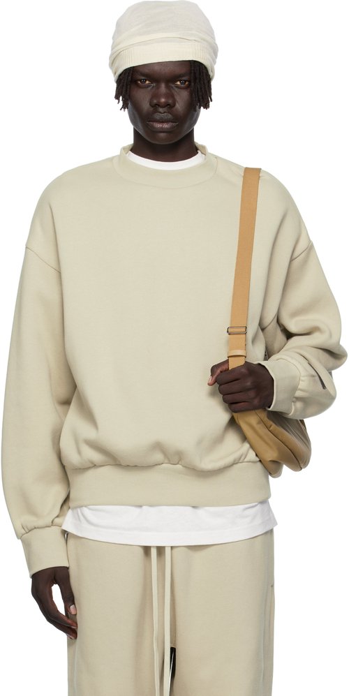 Fear of God Essentials Classsic Fleece Crewneck - Abbey Stone - 192SP252046F
