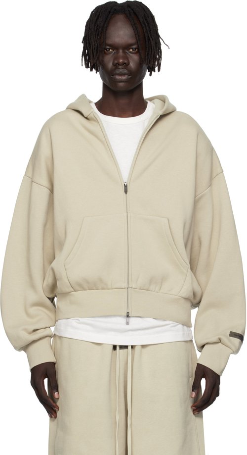 Fear of God Essentials Classic Full Zip Hoodie - Abbey Stone - 192SP254786F