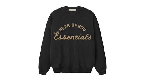 Fear of God Essentials 90's Crewneck Sweatshirt - Faded Black - 192SP264451F