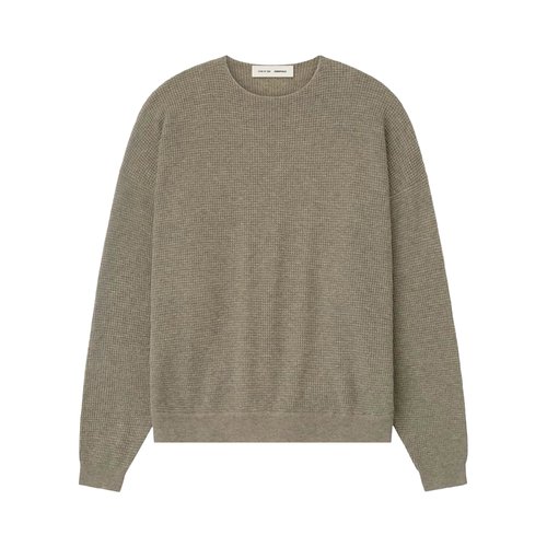 Fear of God Essentials Waffle Crewneck 90's Sweater - Homestead Heather - 192HO256162F