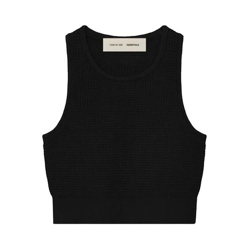 Fear of God Essentials Waffle Sport Tank - Vintage Black - 192HO257221FW