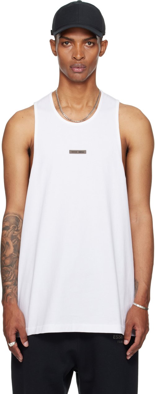 Fear of God Essentials Lightweight Essential Tank - Bright White - 125SP254234F