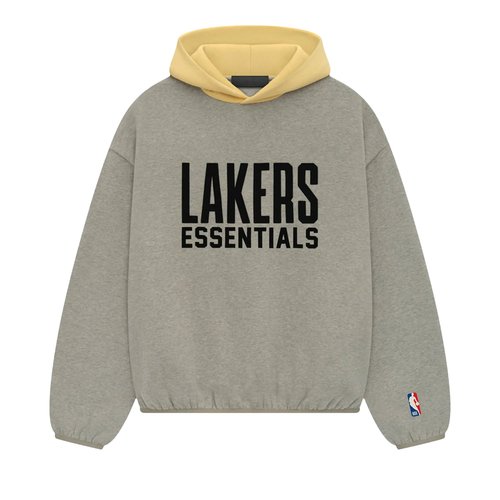Fear of God Essentials x NBA Lakers Hoodie - Warm Heather - 192AL246305F