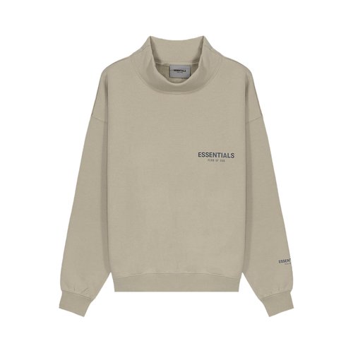 Fear of God Essentials x SSENSE Mock Neck Sweatshirt - Linen - 192SU212120F