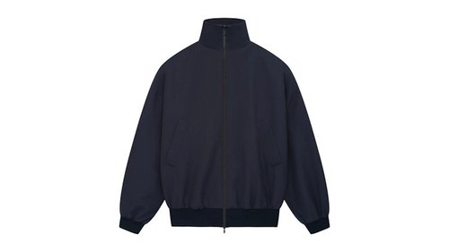 Fear of God Wool High Neck Track Jacket - Navy Blue