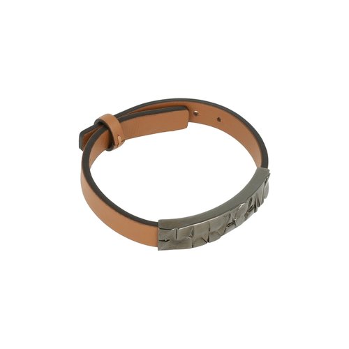 Ferragamo Embossed Geometric Accent On A Leather Bracelet - 7.0309