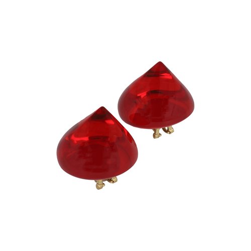Ferragamo Large Sculptural Clip On Earrings - Black - 7.0681