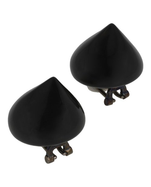 Ferragamo Medium Sculptural Clip On Earrings - Black