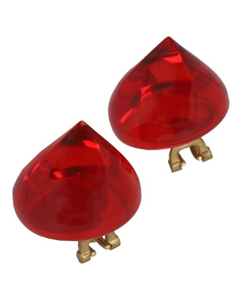 Ferragamo Medium Sculptural Clip On Earrings - Red