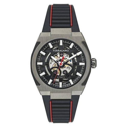Ferragamo Supreme Skeleton Automatic Dial Watch SFTA00124 - Black/Gunmetal - SFTA00124 DIAMETER-DIMENSION