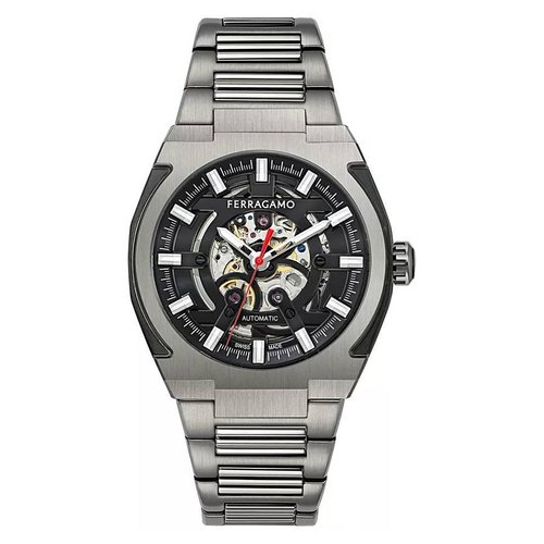 Ferragamo Supreme Skeleton Automatic Dial Watch SFTA00224 - Black/Gunmetal - SFTA00224 DIAMETER-DIMENSION