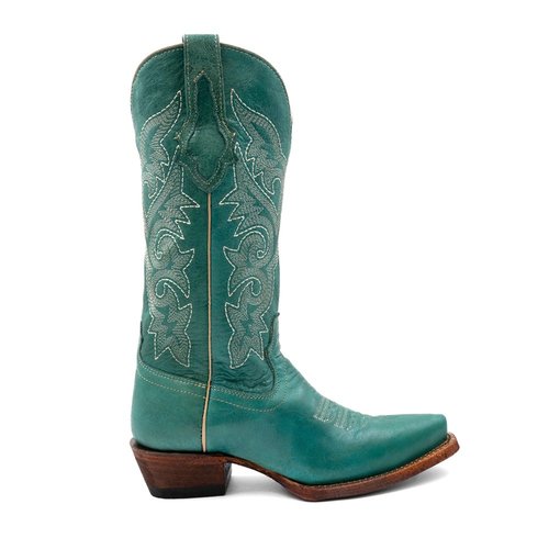 Ferrini Mae Embroidered Snip Toe Pull On Cowboy Boots - Blue - 81.26150