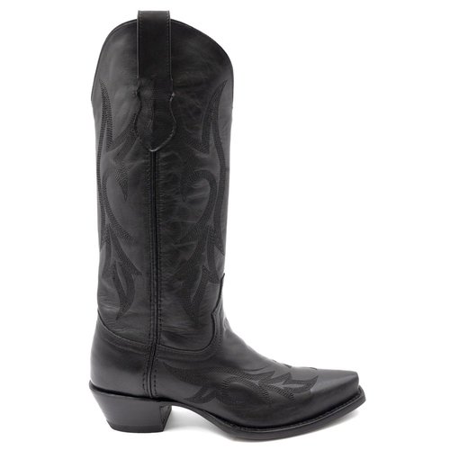 Ferrini Scarlett Embroidered Snip Toe Pull On Cowboy Boots - Black - 84.26104