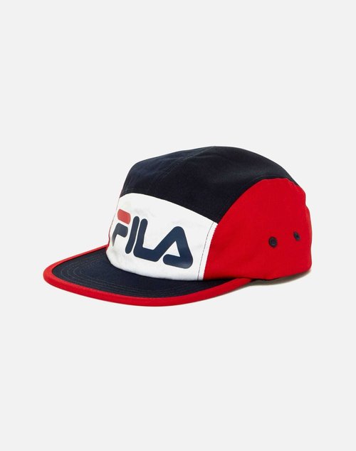 FILA 5-Panel Camper Snapback - Red/White-Navy - F-HT0269-0FA