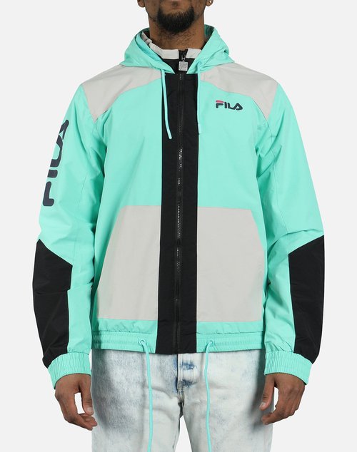 FILA EARL FULL ZIP HOODED JACKET - Turquoise/Aqua - LM181L64-933