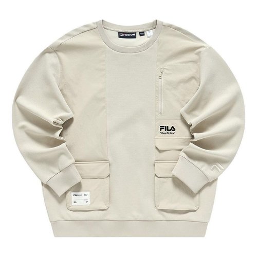 FILA FUSION Collection Change The Game Logo Sweatshirt - Beige - T11M311-13F