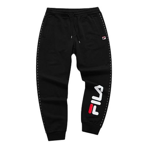 FILA Letter Logo Printed Sweatpants - Black - T11M042-04F