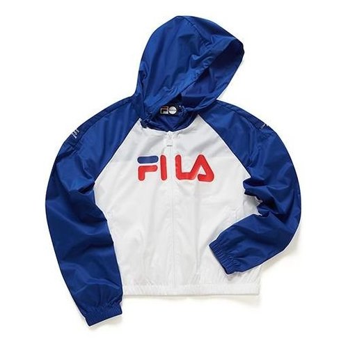 FILA FUSION hooded Loose Woven Tops - Blue - T11W022-02F