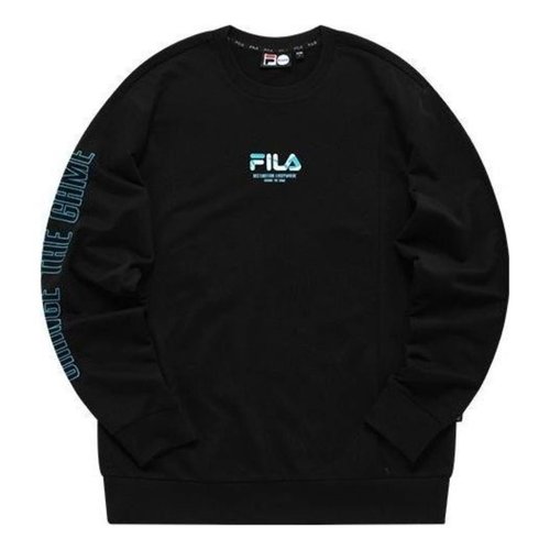 FILA FUSION Knitted Pullover Sweatshirt - Black/Blue - T11M133-03F