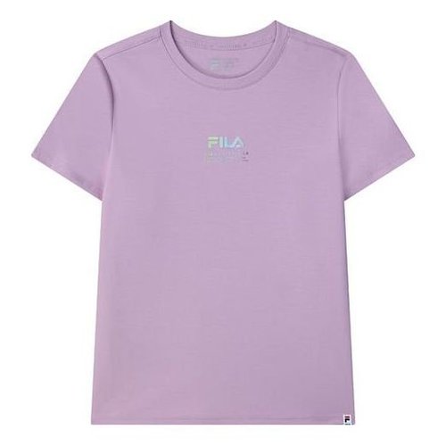 FILA Logo Printing Casual Sports Short Sleeve - Purple - F11W128-60F