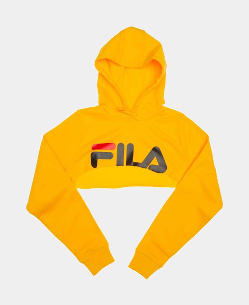 LW911146 - FILA Nelia Shrug Hoodie 'Gold/Black' | fila heritage morro bay  zeppa slipper white stripe - 755 - OnlinenevadaShops