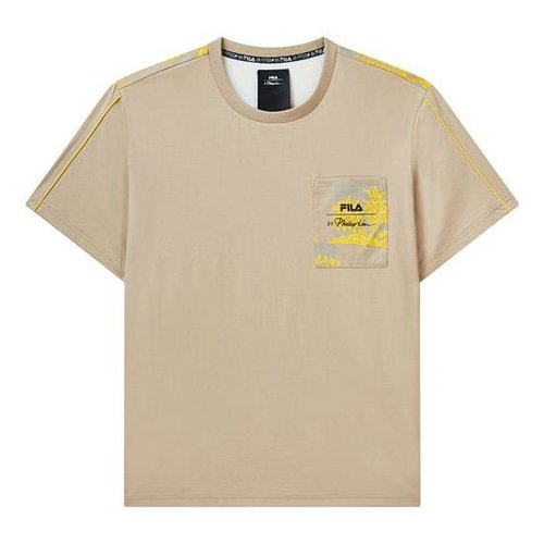 FILA x 3.1 Phillip Lim Logo Print Pocket Crewneck Sport Breathable Short Sleeve For Brown - Light Brown - F11M116-07F