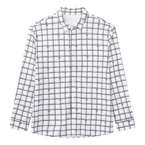 FILA x MIHARA Crossover Plaid Shirt White Plaid - F71M038-01F