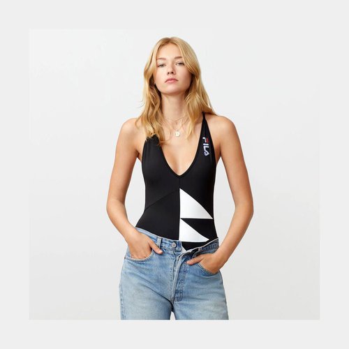 FILA Zeta Bodysuit - Black/White - LW933264-001