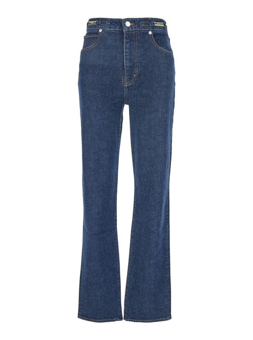 Frame the Ritz Ruler Blue Flared Jeans With Logo Plaque On The Waist And Logo Embroidery On The Rear In Denim - WP25DPA055TBOO