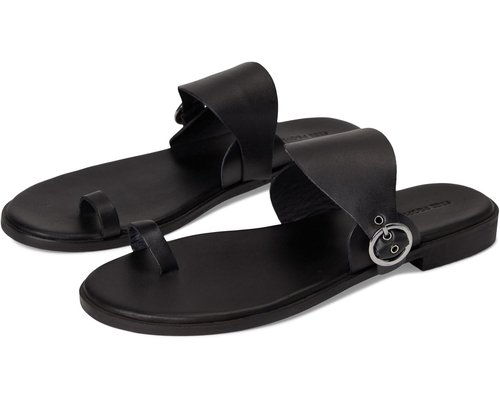 Free People BarcelOna Slip On Sandal Wedge - Black Leather - OB2127208
